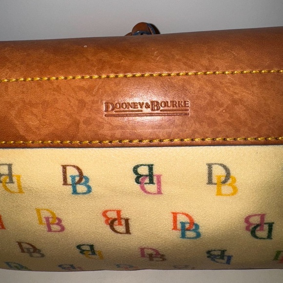 Vintage Dooney & Bourke Letter Logo Monogram Rainbow Tassel  Bag - Picture 3 of 8